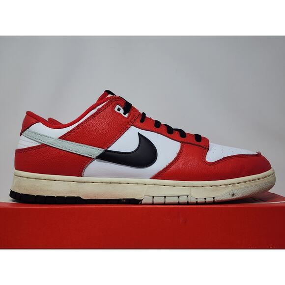 Nike Dunk Low CHICAGO SPLIT DZ2536-600 Size 12 WORN - Picture 5 of 8